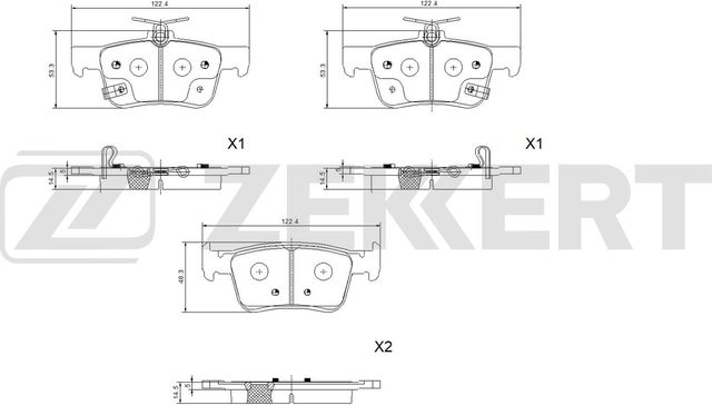 Тормозные колодки Zekkert. Артикул BS-1198