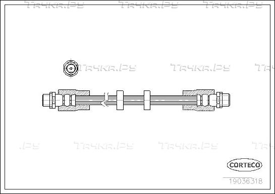 Тормозной шланг Corteco передний для Audi A6 allroad II (C6) 2006-2011. Артикул 19036318