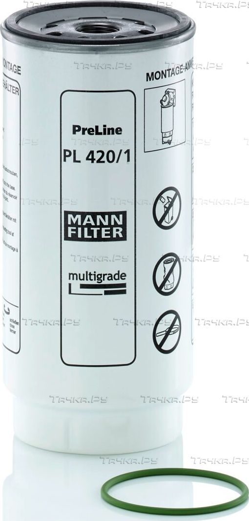 Топливный фильтр Mann-Filter. Артикул PL 420/1 x
