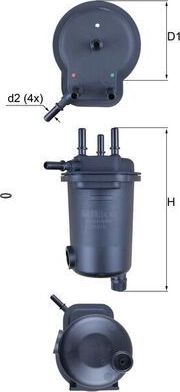 Топливный фильтр Mahle. Артикул KL 600D