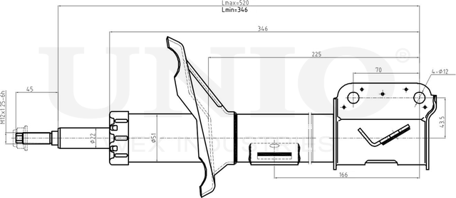 Амортизатор подвески (Unio). Артикул SAB-10072