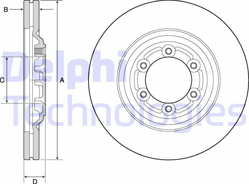 Тормозной диск Delphi. Артикул BG4697C