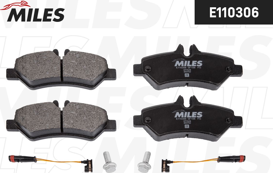 Тормозные колодки Miles (Semi-Metallic). Артикул E110306