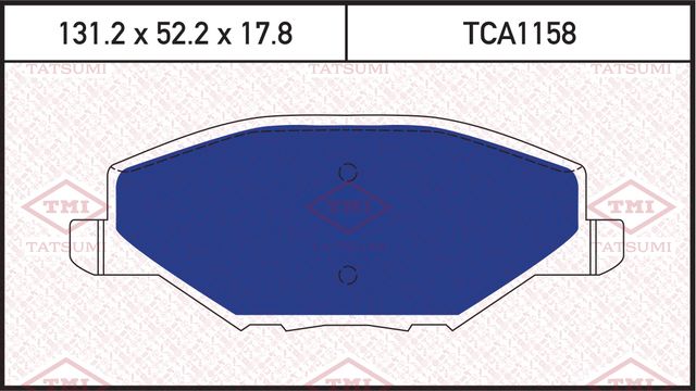 Колодки тормозные передние VW Polo 2011- SKODA Fabia/Rapid 2011 (Tatsumi). Артикул TCA1158