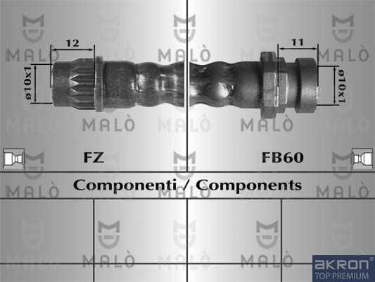 Тормозной шланг Malò. Артикул 80309