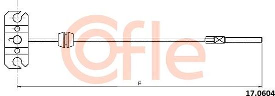 Трос ручника (тросик ручного тормоза) Cofle передний для Mazda 6 II (GH) 2007-2013. Артикул 92.17.0604