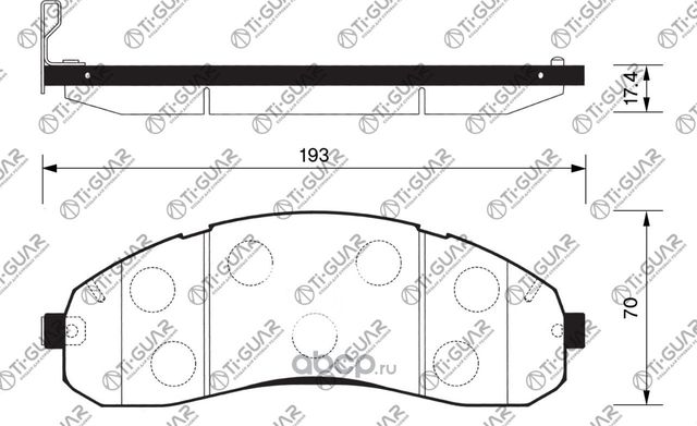 Тормозные колодки (TI-Guar). Артикул TG13053