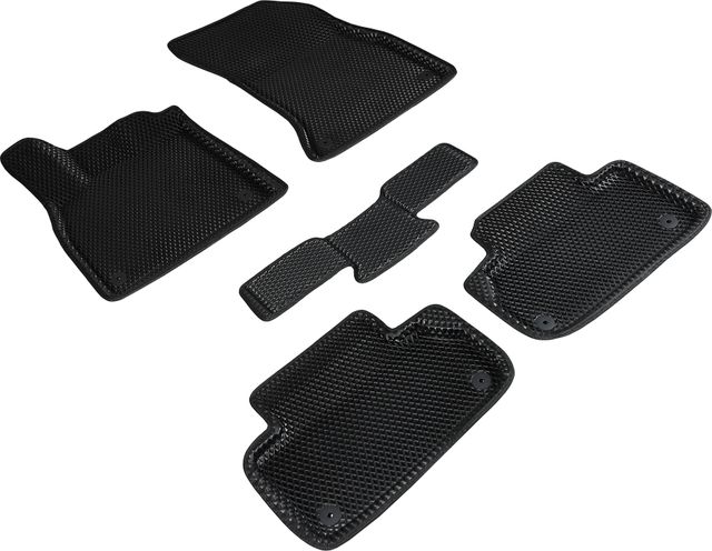 Коврики Seintex 3D EVA ромб для салона Audi Q5 II 2017-2026 ЧЕРНЫЕ. Артикул 95268