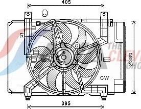 Вентилятор радиатора двигателя AVA для Nissan Juke I 2010-2019. Артикул DN7532