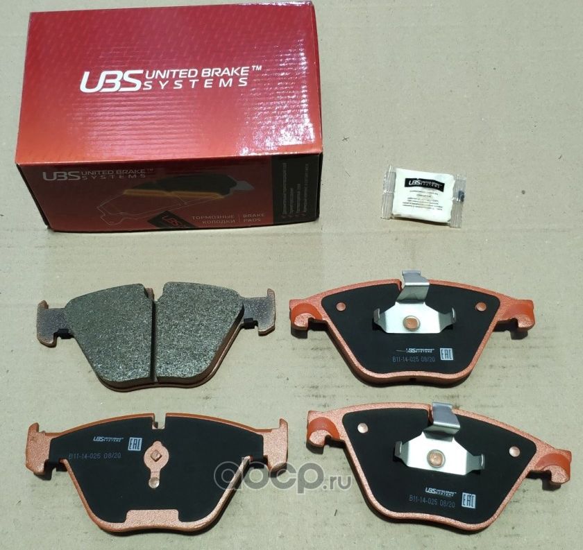 Тормозные колодки BMW 5(F10/1)09- / 6(F12/3) 11- / 7(F01-4) 08- - -передние, в к (UBS) UBS. Артикул B1114025