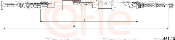 Трос ручника (тросик ручного тормоза) Cofle. Артикул 461.10