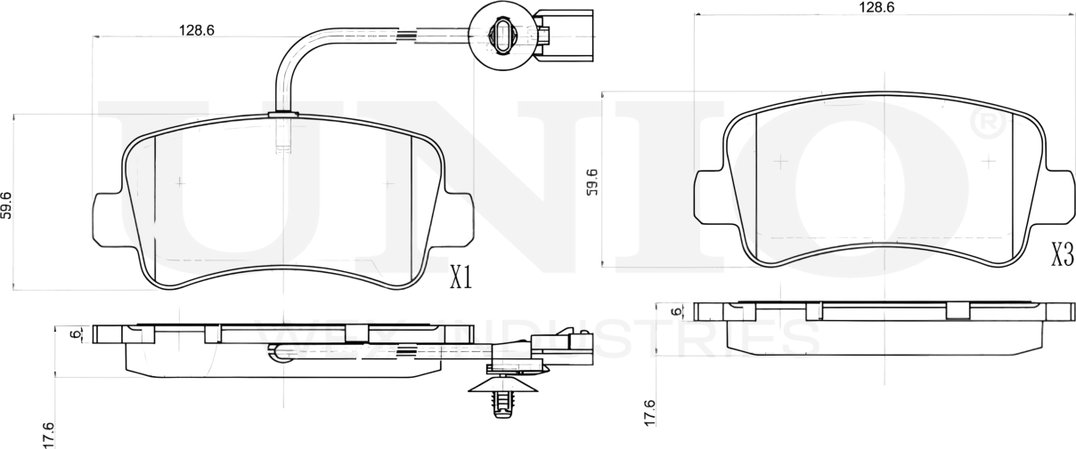 Колодки тормозные дисковые, комплект (Unio). Артикул BRP-20285