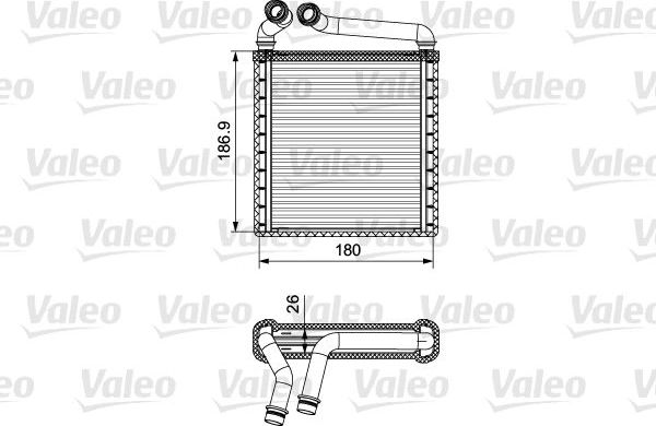 Радиатор отопителя (печки) Valeo (алюминий). Артикул 811500