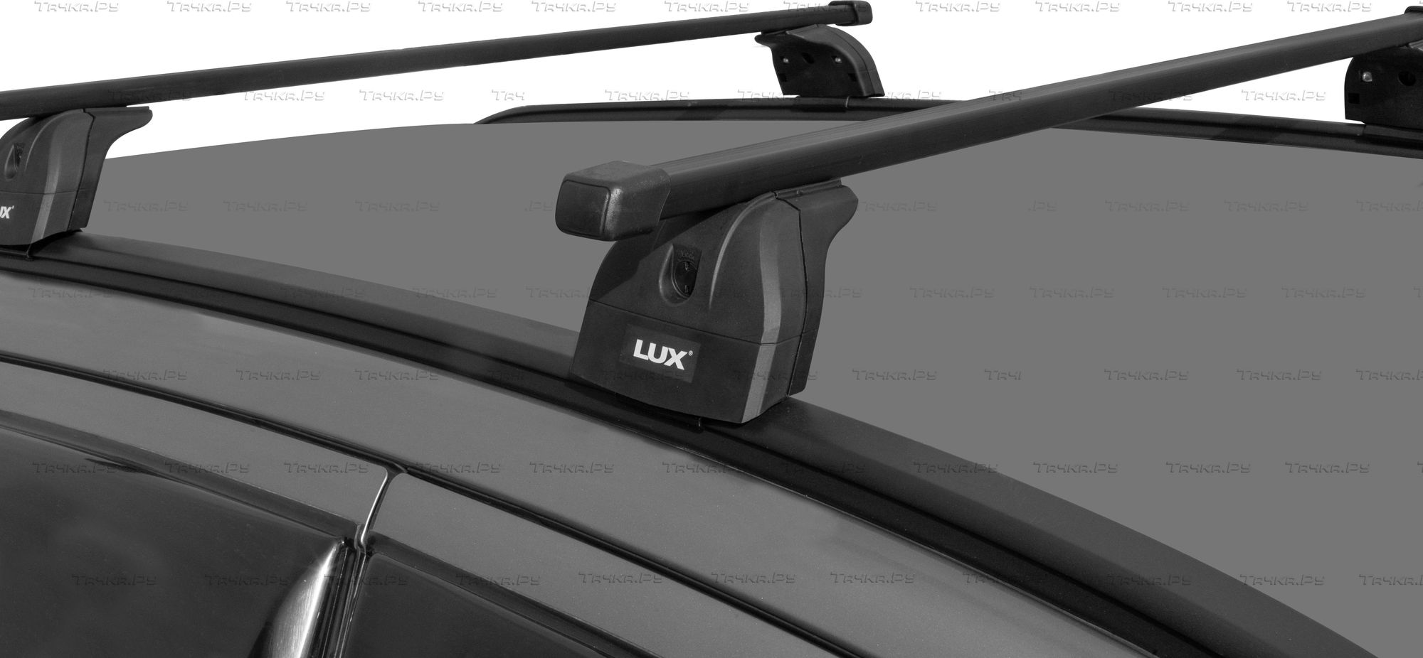 Багажник на крышу LUX на штатные места для Lada Granta седан, лифтбек 2011-2026 (Прямоугольные дуги). Артикул 842488-790791-846080