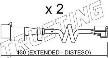 Датчик износа тормозных колодок  Trusting. Артикул SU.225K