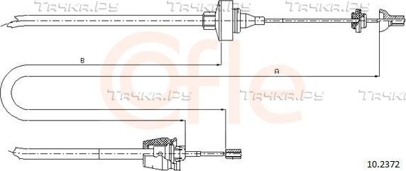 Трос сцепления Cofle. Артикул 10.2372