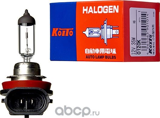 ЛАМПА ГОЛОВНОГО СВЕТА H8 12V 35W T11 (Koito). Артикул 0120K