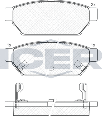 Тормозные колодки Icer. Артикул 180982