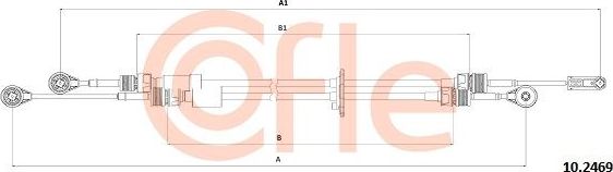 Трос переключения передач КПП Cofle. Артикул 92.10.2469