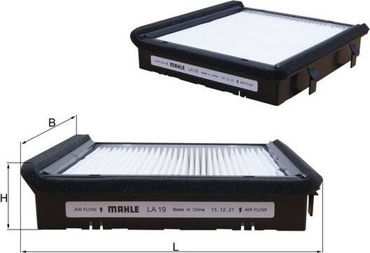 Салонный фильтр Mahle. Артикул LA 19