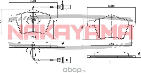 Колодки тормозные (Nakayama). Артикул P0849NY