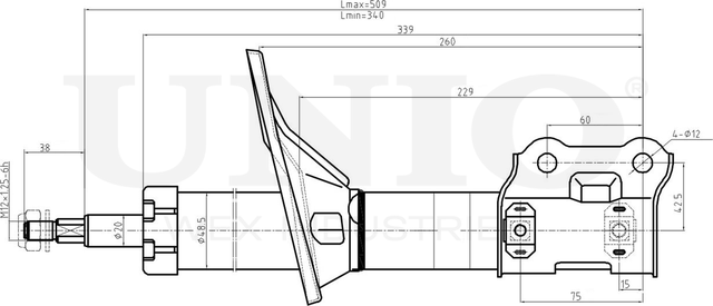 Амортизатор подвески (Unio). Артикул SAB-10131
