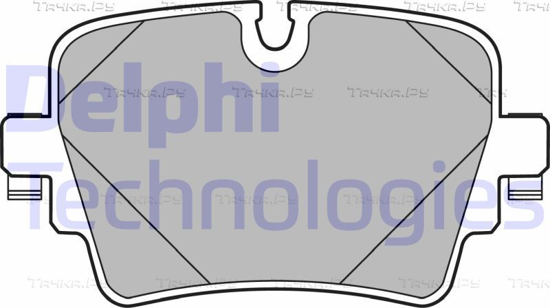 Тормозные колодки Delphi (Low-Metallic) задние для Jaguar XJ IV (X351) 2009-2026. Артикул LP2768