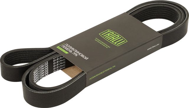 Приводной ремень поликлиновой Trialli (EPDM (Этилен-пропиленовый каучук)) для Toyota Alphard II 2008-2014. Артикул 7PK1910