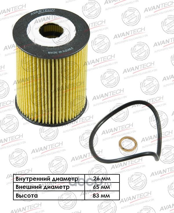Фильтр масляный / Chevrolet Captiva 2.0D, Opel Antara 2.0CDTi 06 (Avantech). Артикул OF1301