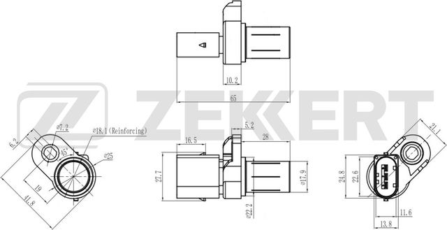 Датчик положения коленвала Zekkert для BMW 3 IV (E46) 2000-2007. Артикул SE-4096