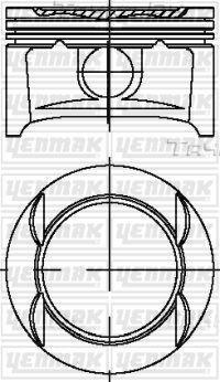 Поршень Yenmak для Opel Adam I 2012-2019. Артикул 31-04214-050