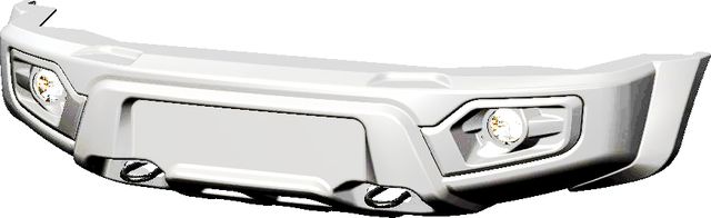 Бампер передний АВС-Дизайн для УАЗ Cargo 2005-2026. ЛЁГКИЙ, с оптикой, белый. Артикул ABC.UAZ.FB.18W