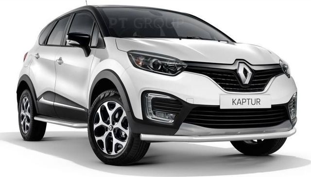 Защита PT Group переднего бампера одинарная d=63 мм (НПС) Renault Kaptur 2016-2022. Артикул RKA220203