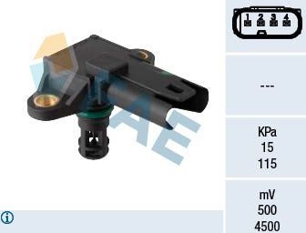 Датчик абсолютного давления (ДАД, MAP) FAE для BMW 5 VI (F10/F11/F07) 2009-2013. Артикул 15189
