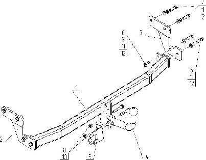 Фаркоп AvtoS для Hyundai Solaris II 2017-2026. Артикул HY 30