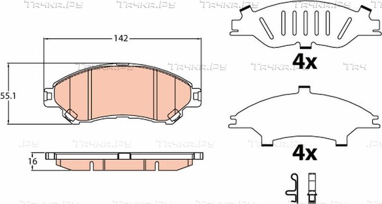 Тормозные колодки TRW. Артикул GDB3633