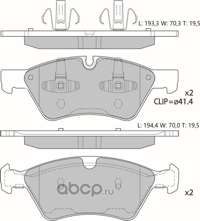 Колодки тормозные дисковые Avantech (противоскрипная пластина в компл.). Артикул AV111