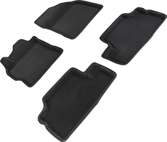 Коврики Seintex 3D EVA Соты для салона Toyota Corolla X 2007-2013 ЧЕРНЫЕ. Артикул 95224