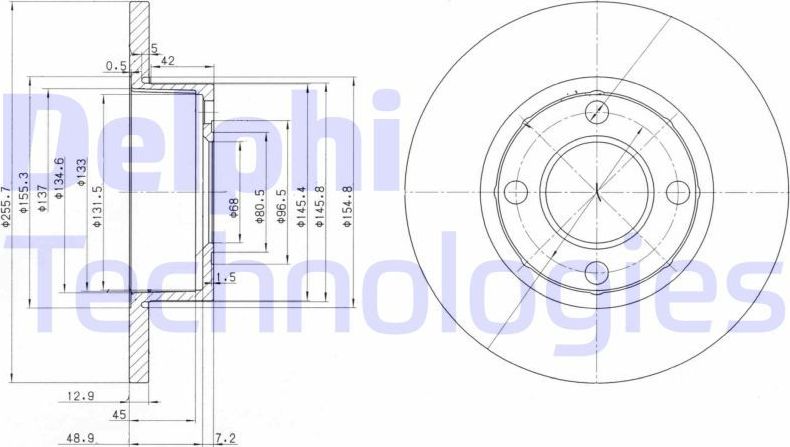 Тормозной диск Delphi. Артикул BG2752