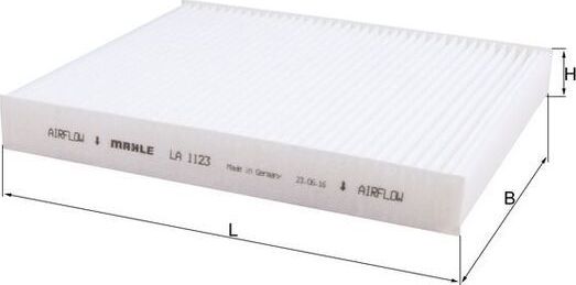 Салонный фильтр Mahle. Артикул LA 1123