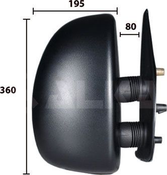 Зеркало боковое Alkar правое для Fiat Ducato II 2002-2006. Артикул 9226921