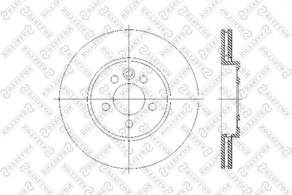 Тормозной диск Stellox передний для Rover 75 I 1999-2005. Артикул 6020-4013V-SX