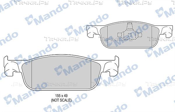 Тормозные колодки Mando передние для Renault Sandero II 2013-2026. Артикул MBF015302