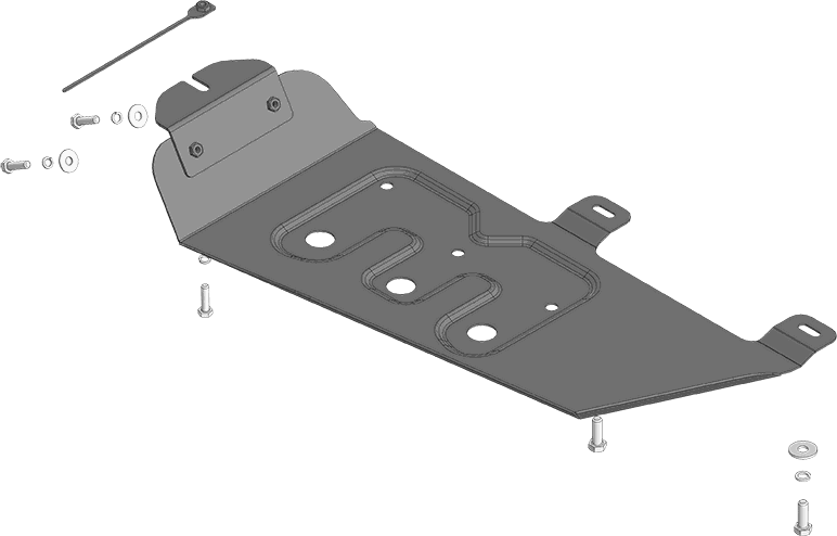 Защита Мотодор усиленная для раздаточной коробки Tank 300 2022-2026. Артикул 73107
