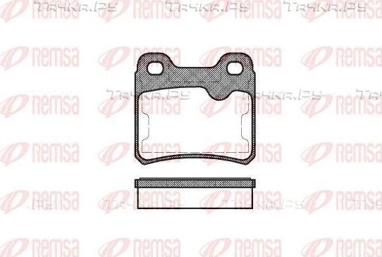 Тормозные колодки Remsa задние для Opel Astra F 1991-2001. Артикул 0282.10