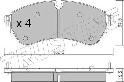 Тормозные колодки Trusting. Артикул 1173.1