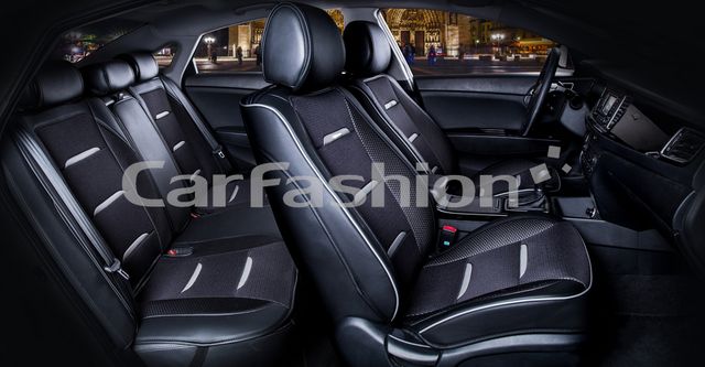 Накидки универсальные CarFashion Business Plus для авто, цвет Черный/Черный/Серый. Артикул 22444