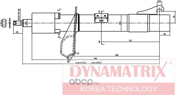 Амортизатор подвески (Dynamatrix-Korea). Артикул DSA333710