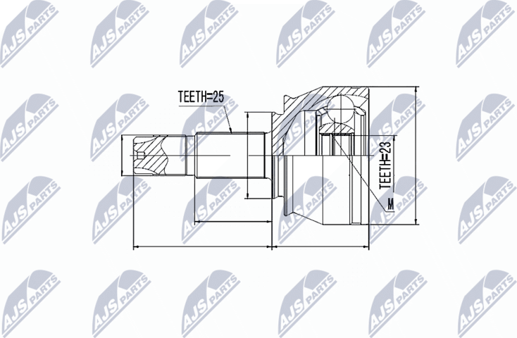 Шрус внутренний (граната) NTY. Артикул NPZ-FT-053