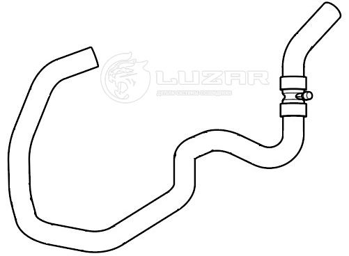 Патрубок отоп. Лада LARGUS (12-)/RENAULT DUSTER (10-) 1.6I отвод. (EPDM,1шт.) Luzar (EPDM (Этилен-пропиленовый каучук)). Артикул LPKh 0925